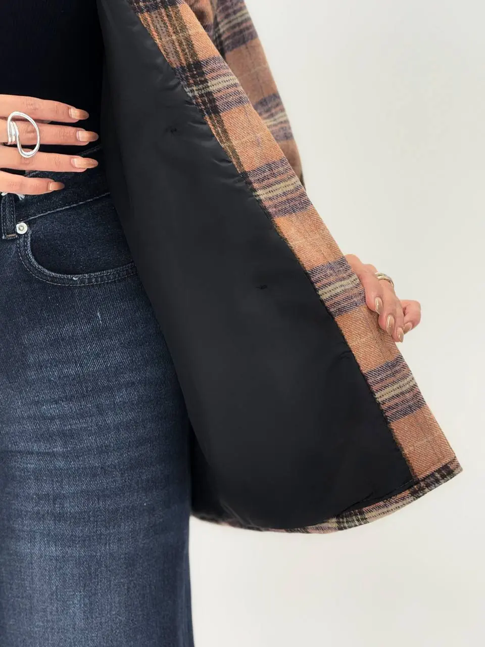 3568-کت چهارخونه شکلات